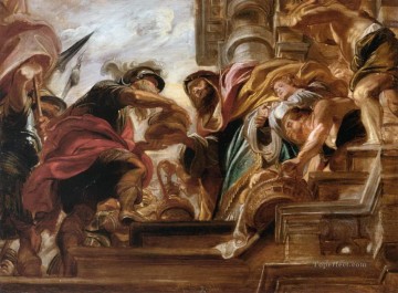 ピーター・パウル・ルーベンス Painting - アブラハムとメルキセデクの出会い 1621年 ピーター・パウル・ルーベンス